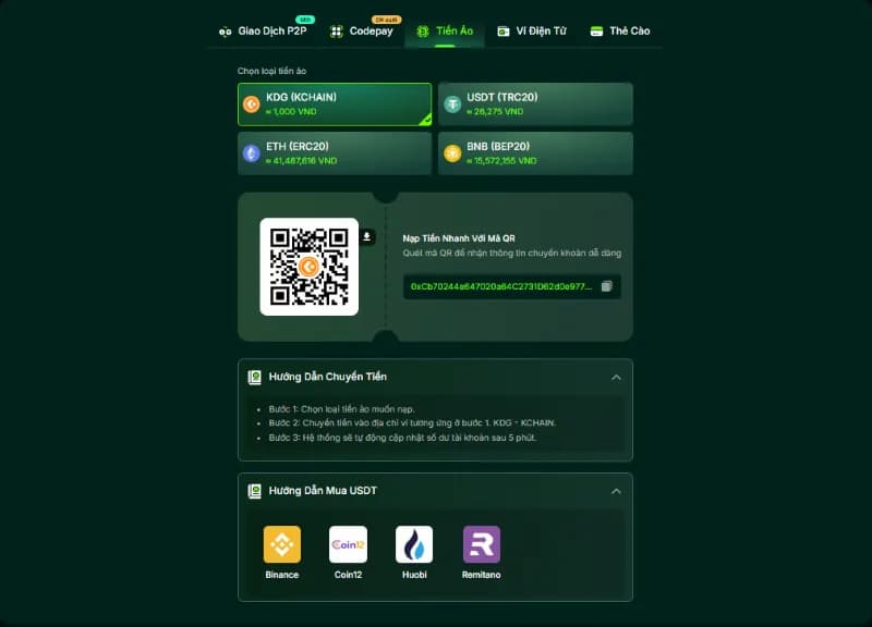 giao dịch tiền ảo nhanh